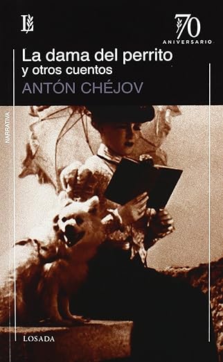 Portada del libro La dama del perrito (1899).